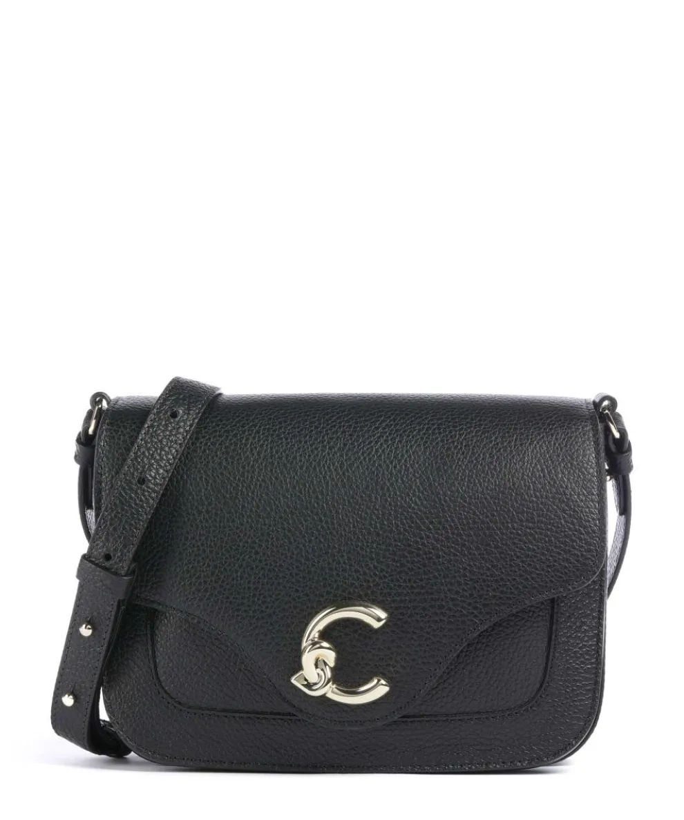 C-Me Crossbody bag grained leather black
