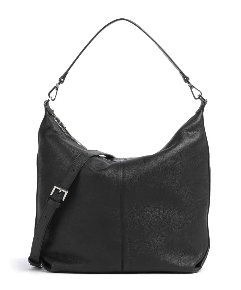 Paris Small Pebble M Hobo bag grained cow leather black