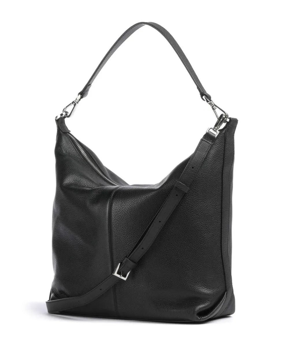 Paris Small Pebble M Hobo bag grained cow leather black