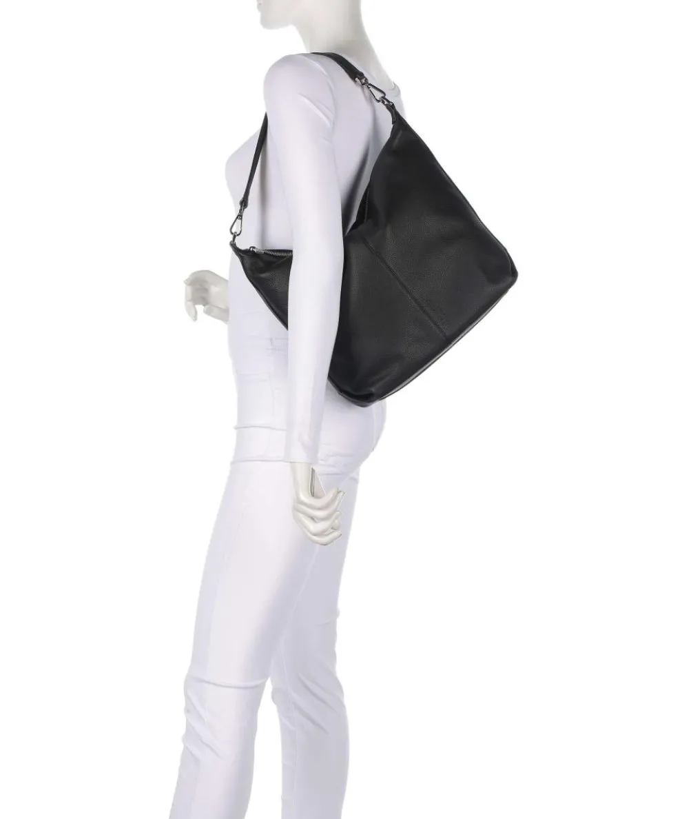 Paris Small Pebble M Hobo bag grained cow leather black