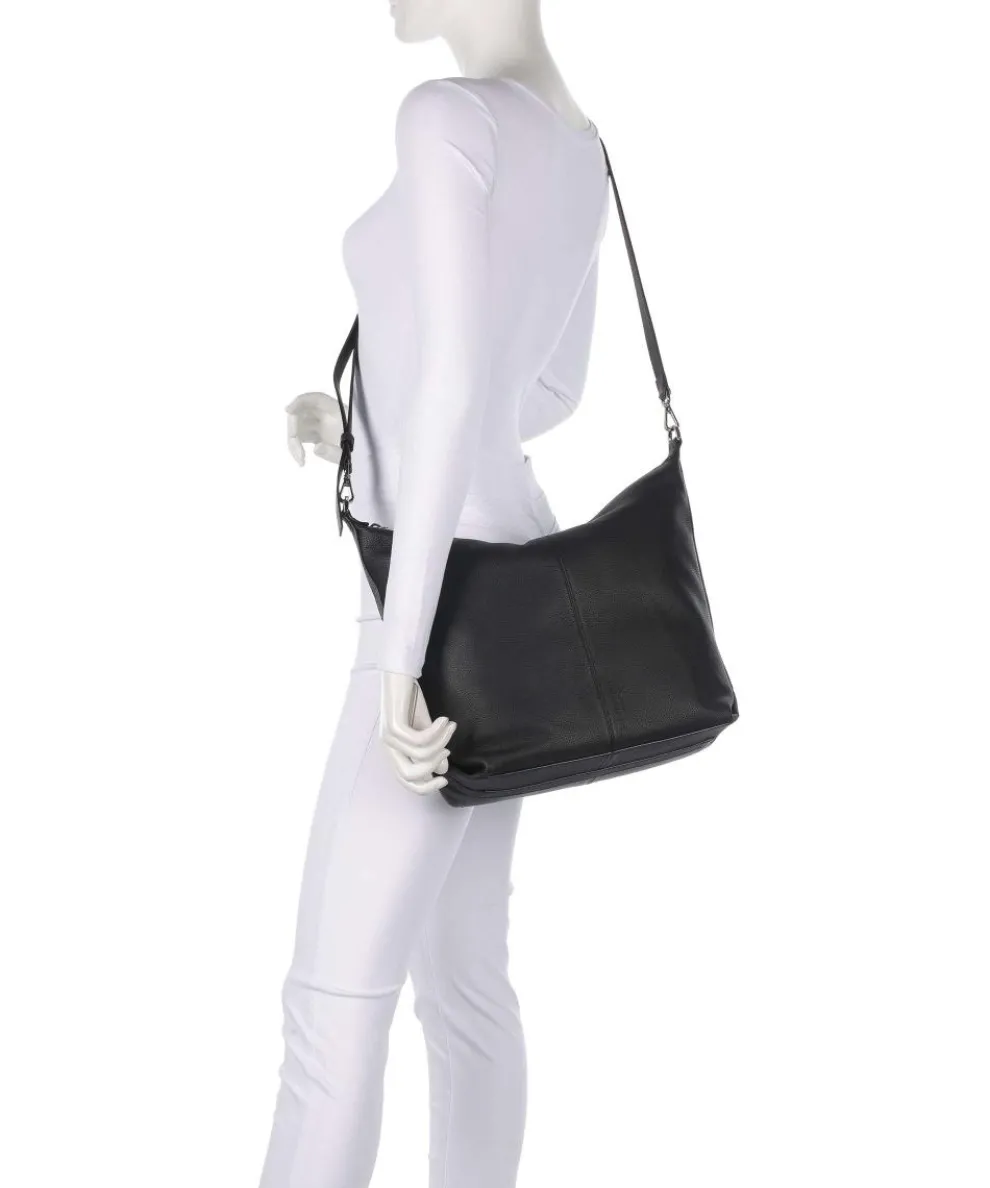 Paris Small Pebble M Hobo bag grained cow leather black