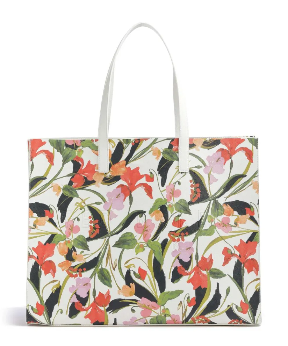 Florish Tote bag imitation leather cream