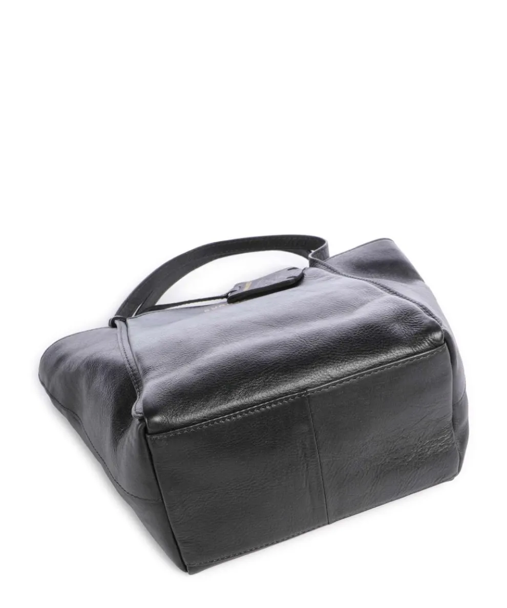 Fine Florence Crossbody bag fine grain leather black