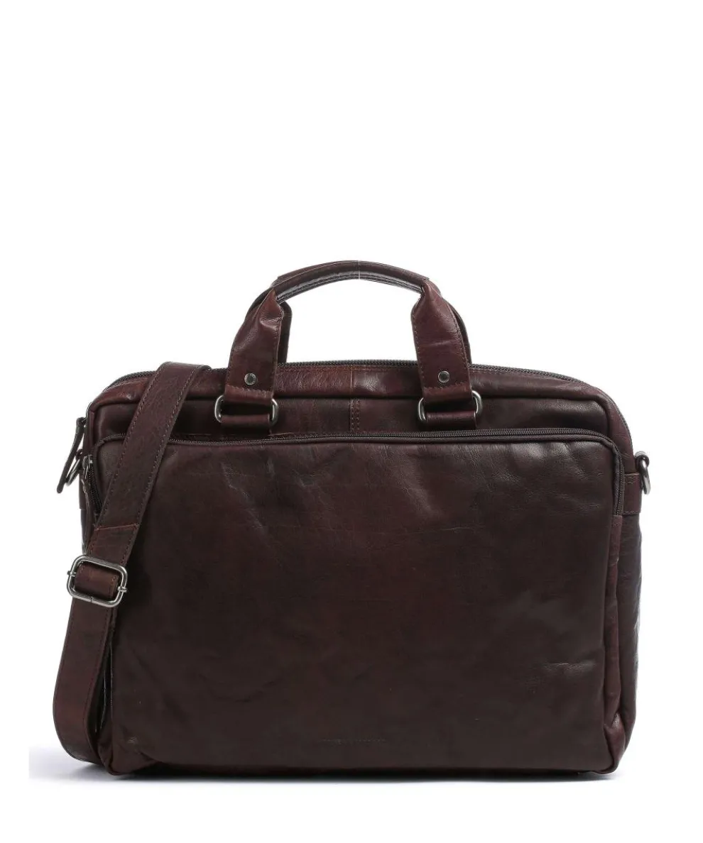 Bronco Briefcase 15″ buffalo leather dark brown
