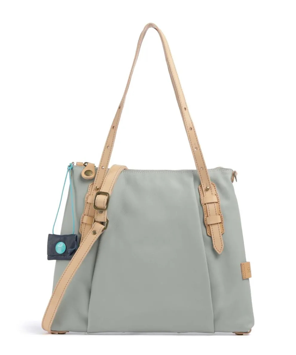 Naxos Yoana Tote bag fine grain cow leather green-blue