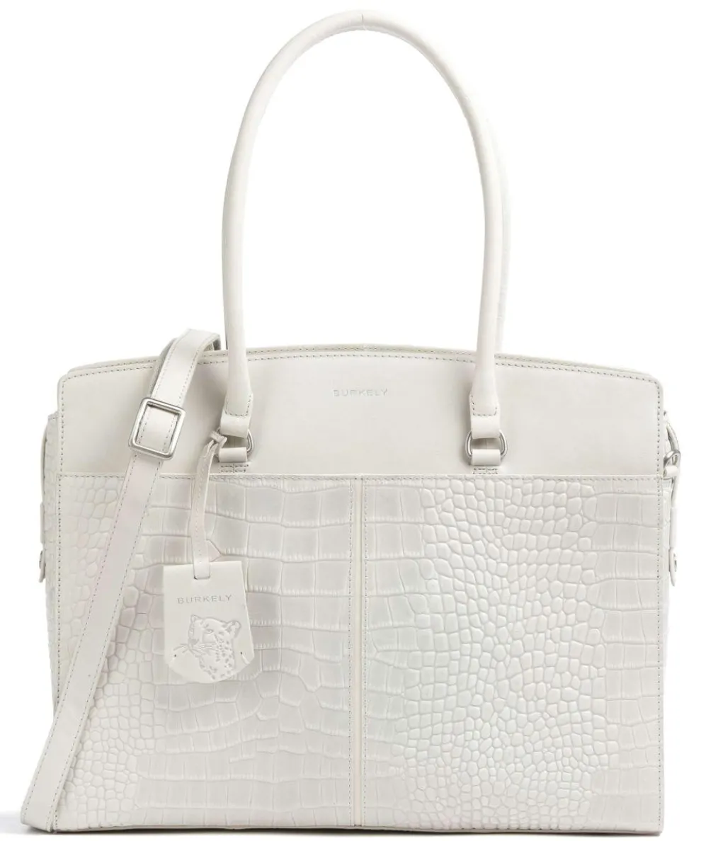 Cool Colbie Tote bag 15″ embossed leather ivory