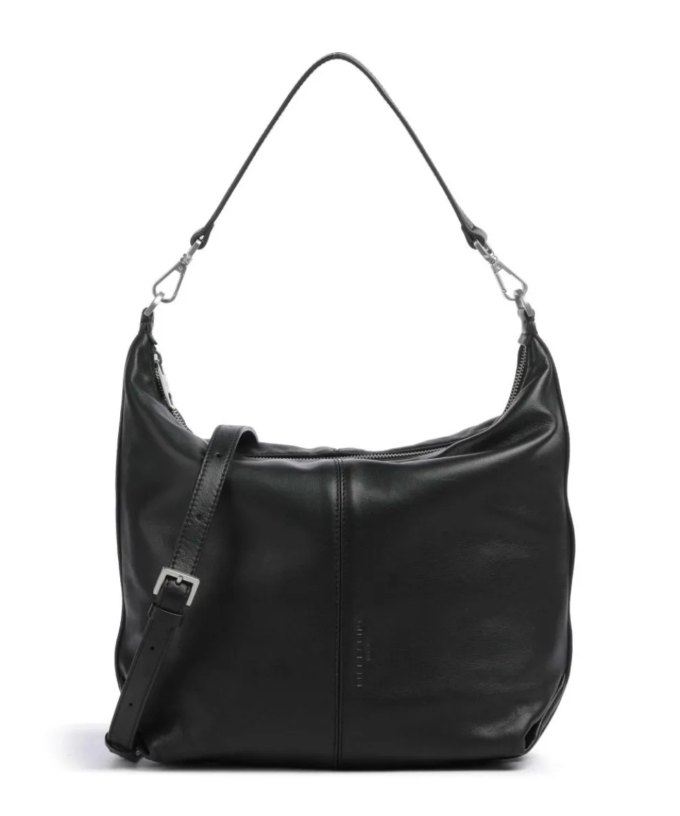 Paris Sheep Natural Hobo bag sheepskin leather black