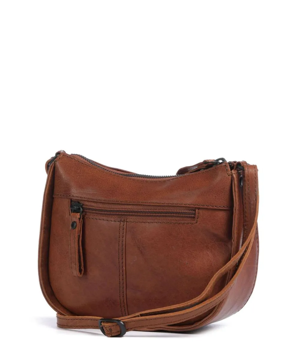 Bronco Emilie Crossbody bag grained leather brown
