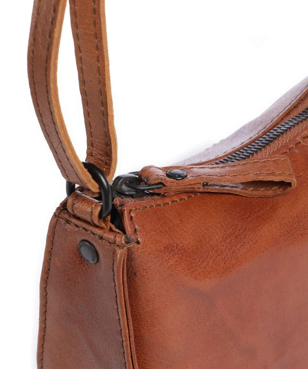 Bronco Emilie Crossbody bag grained leather brown