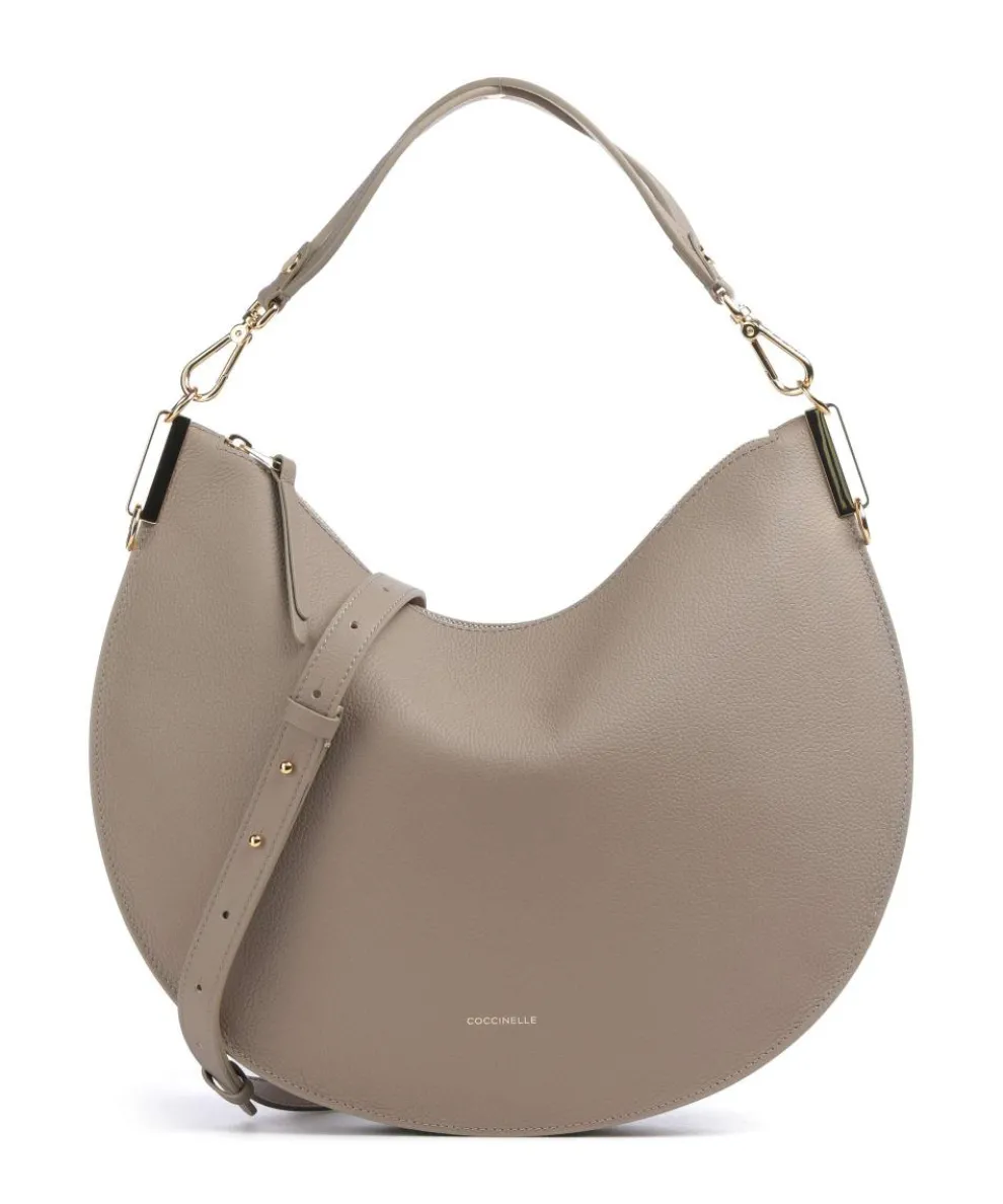 Sunup Hobo bag grained cow leather taupe