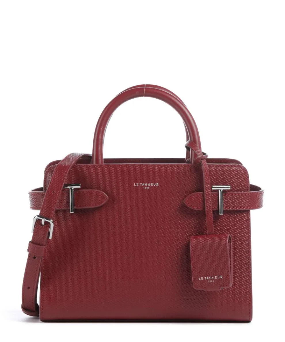 Emilie Handbag embossed cow leather dark red