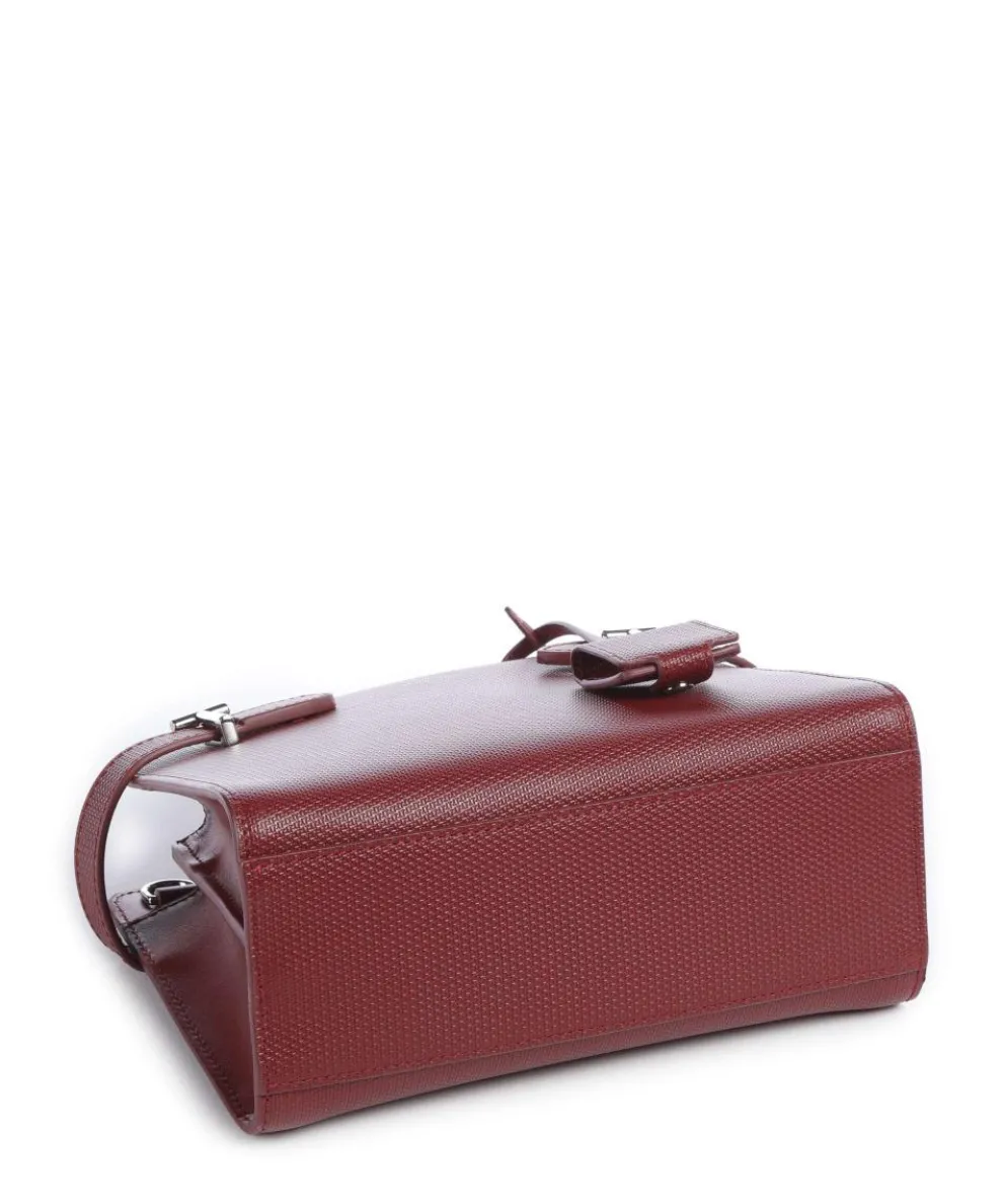 Emilie Handbag embossed cow leather dark red