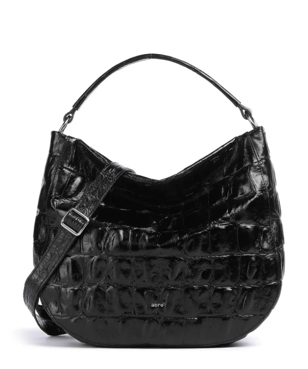 Maxi Cocco Mia Hobo bag embossed leather black