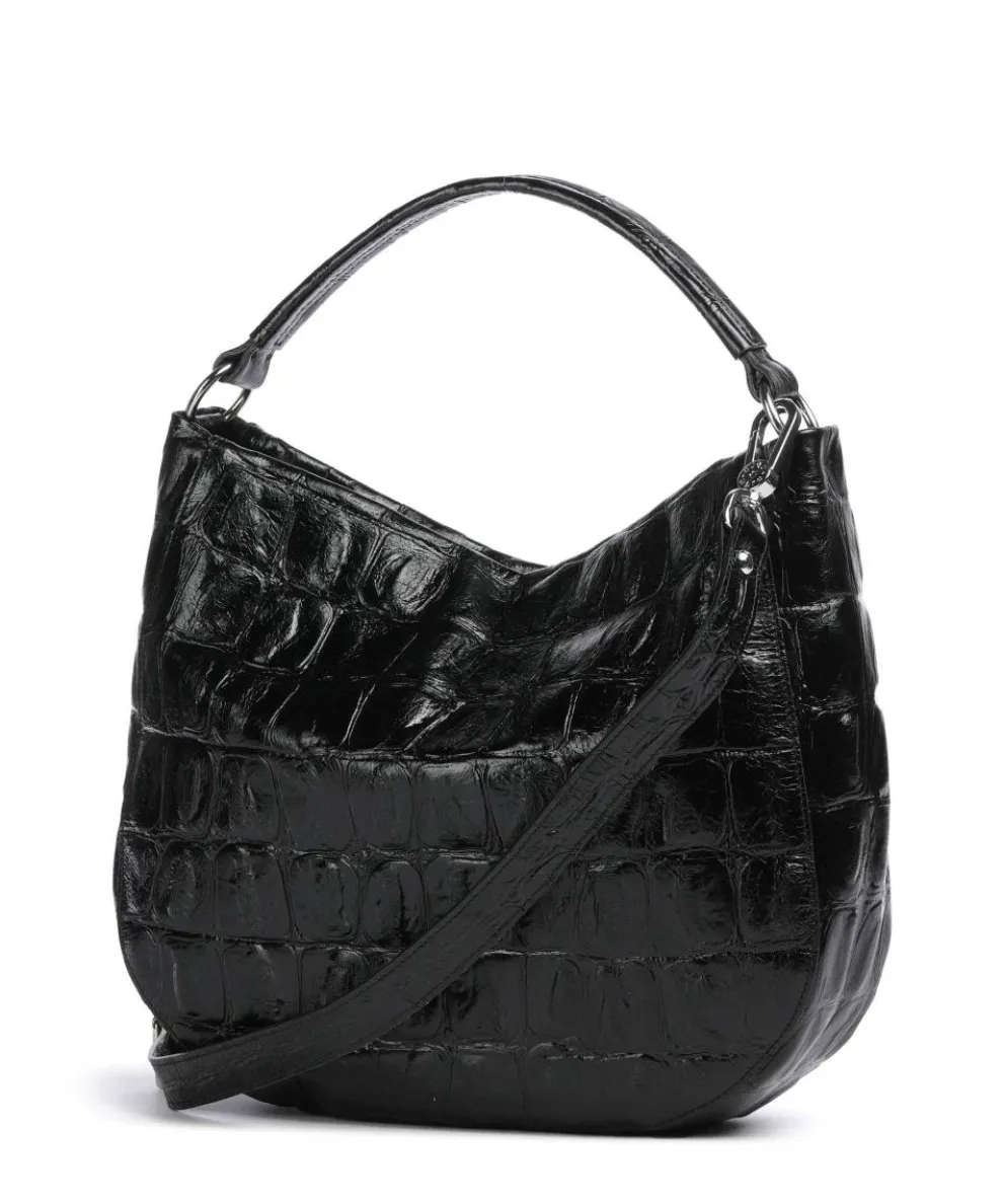 Maxi Cocco Mia Hobo bag embossed leather black