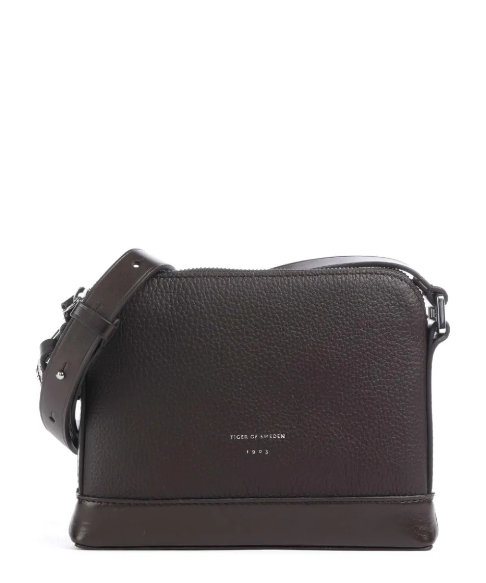 Diu Crossbody bag grained cow leather dark brown
