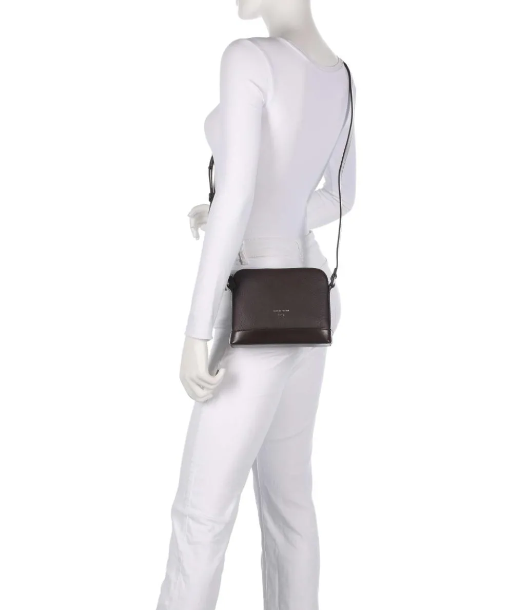 Diu Crossbody bag grained cow leather dark brown