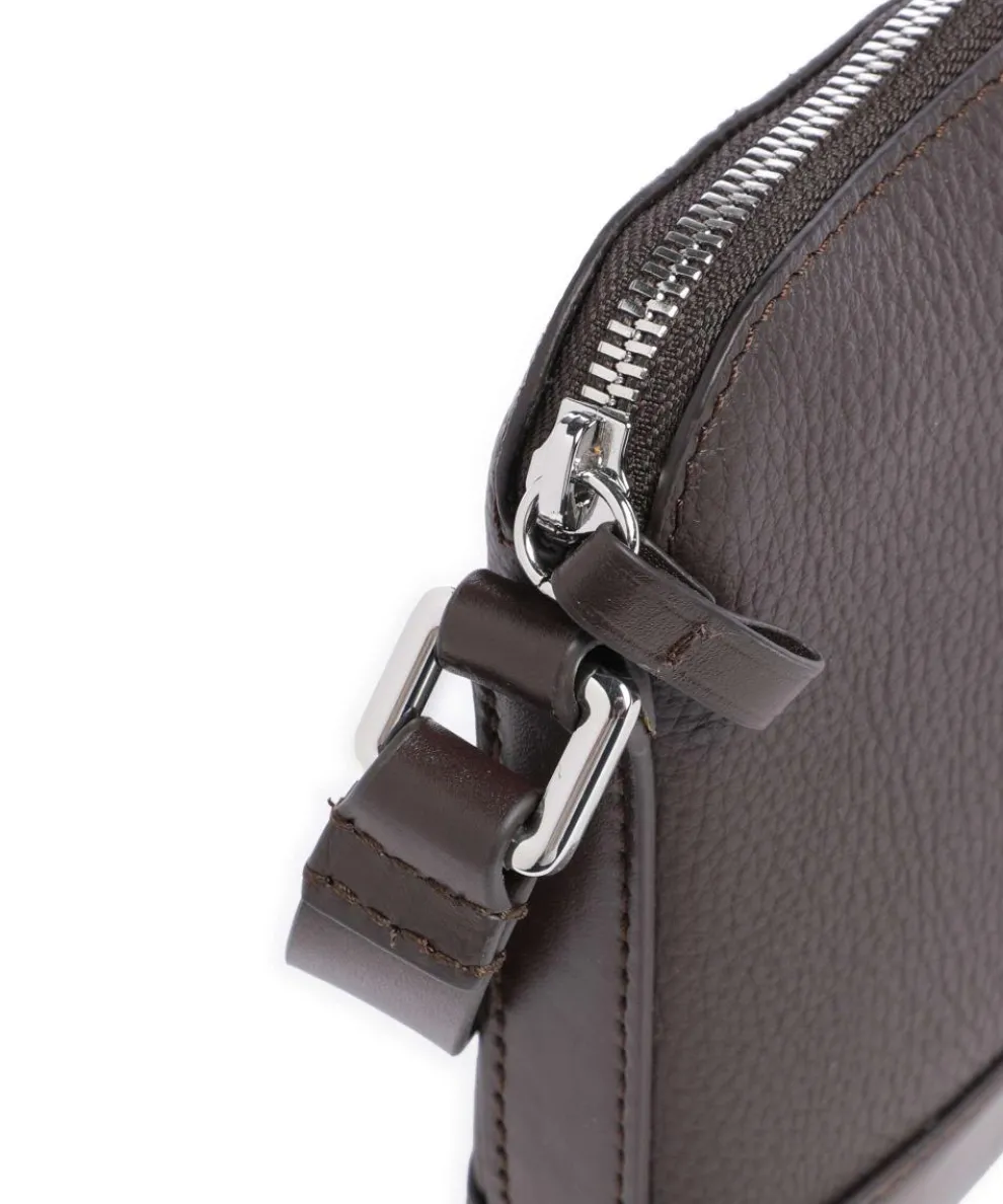 Diu Crossbody bag grained cow leather dark brown