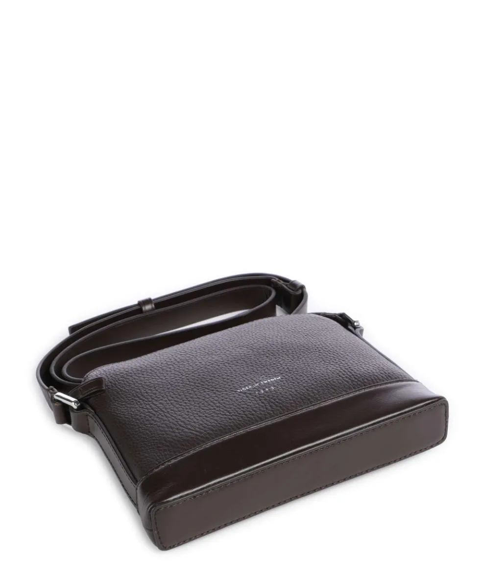 Diu Crossbody bag grained cow leather dark brown