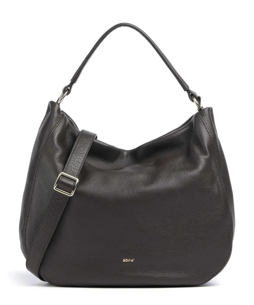 Dalia Mia Hobo bag grained leather dark brown