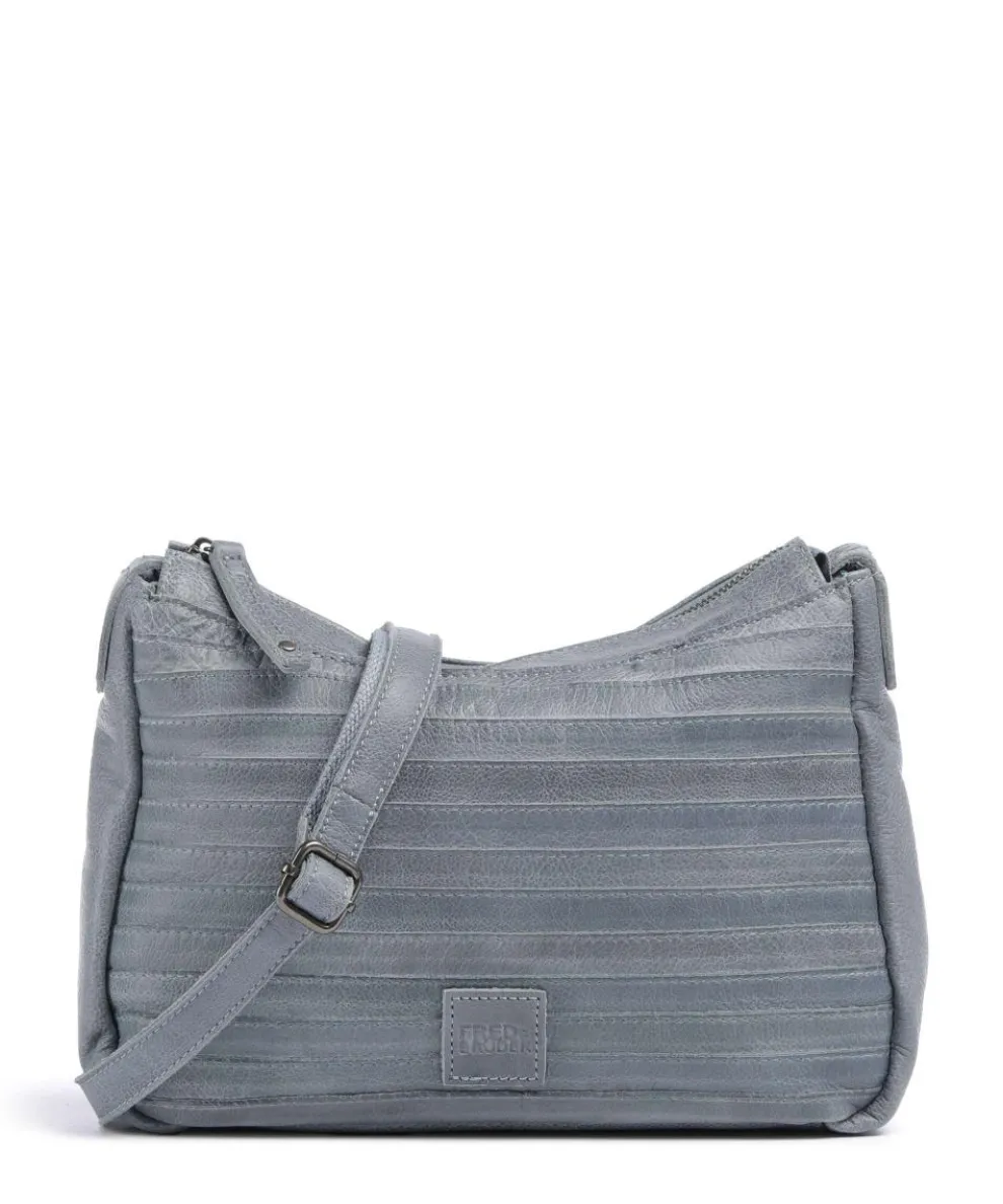 Bestseller Crossbody bag grained leather blue-grey