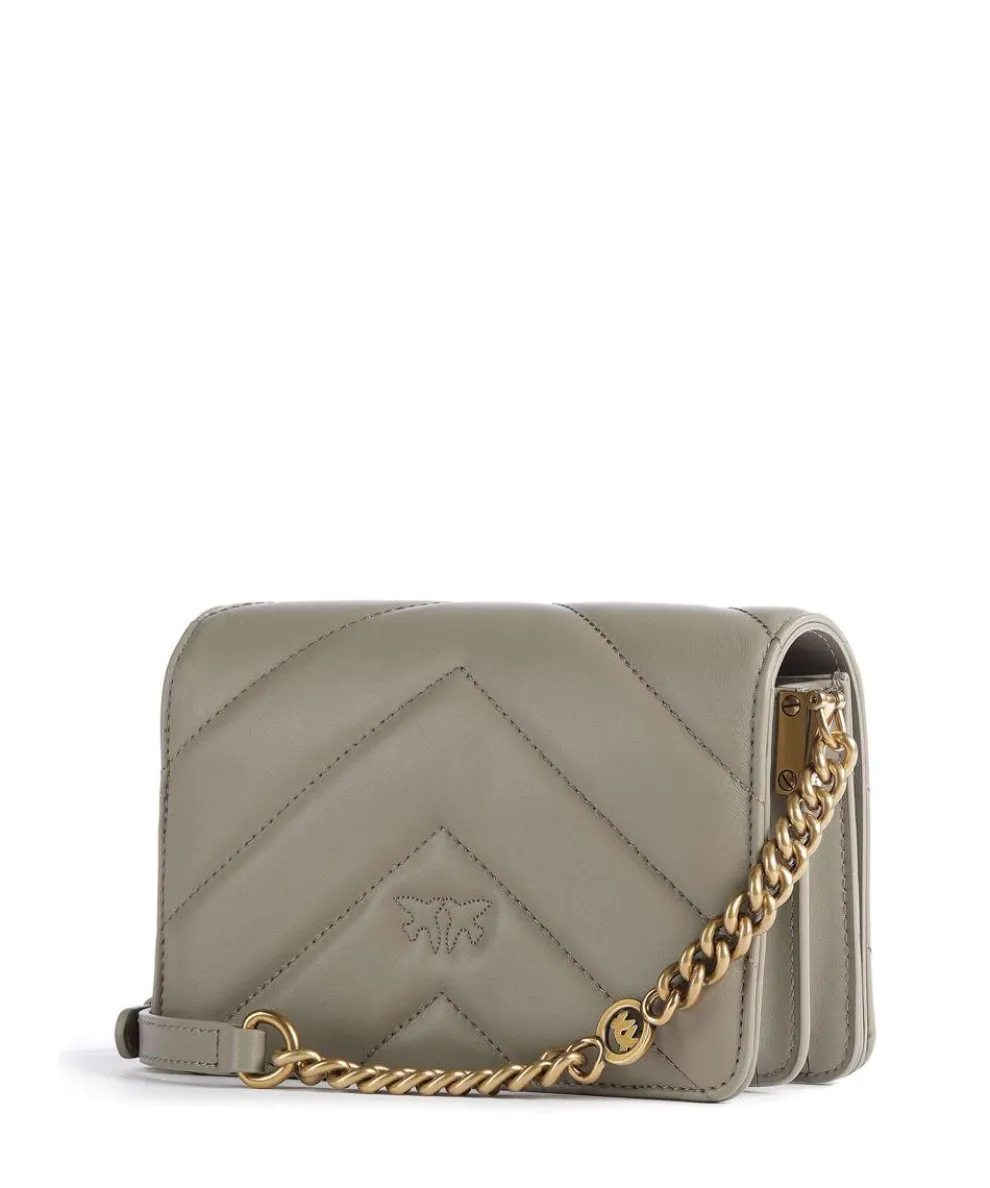 Love Click Mini Crossbody bag sheepskin leather taupe