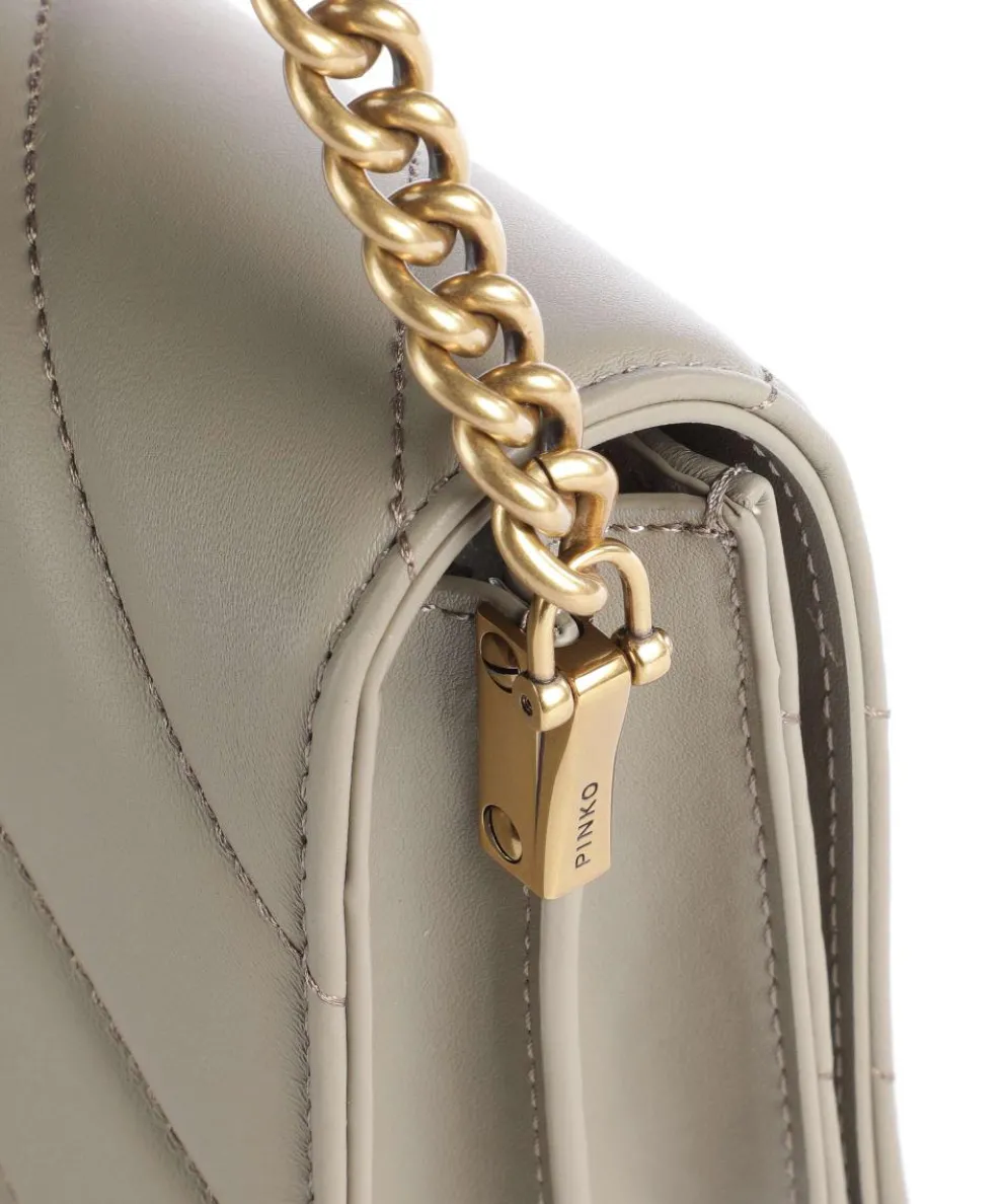 Love Click Mini Crossbody bag sheepskin leather taupe