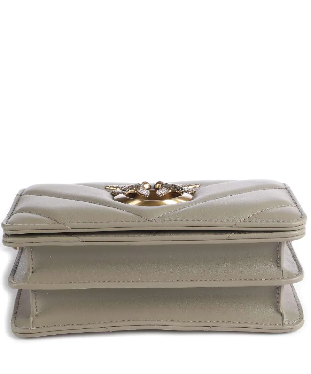 Love Click Mini Crossbody bag sheepskin leather taupe