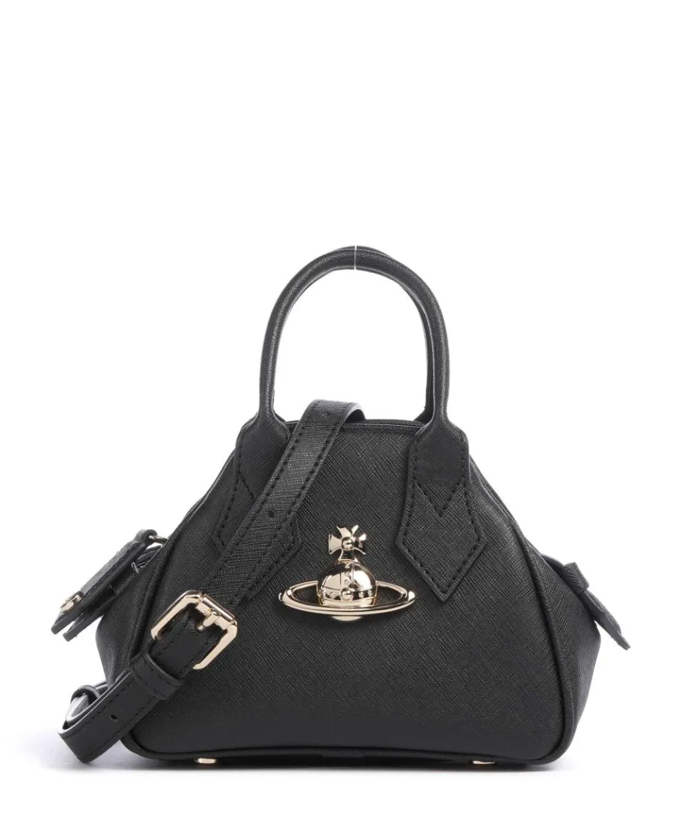 Yasmine Saffiano Mini Crossbody bag imitation leather black