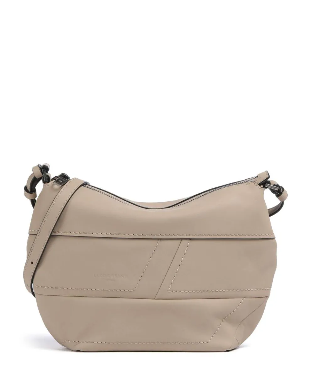 Edda Calf Optic S Crossbody bag fine grain leather beige