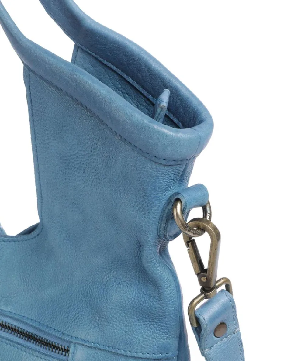 Herzweg 6 Tote bag grained leather blue