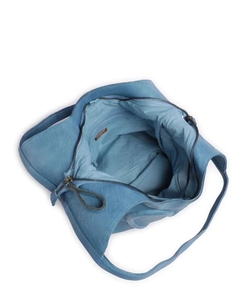 Herzweg 6 Tote bag grained leather blue