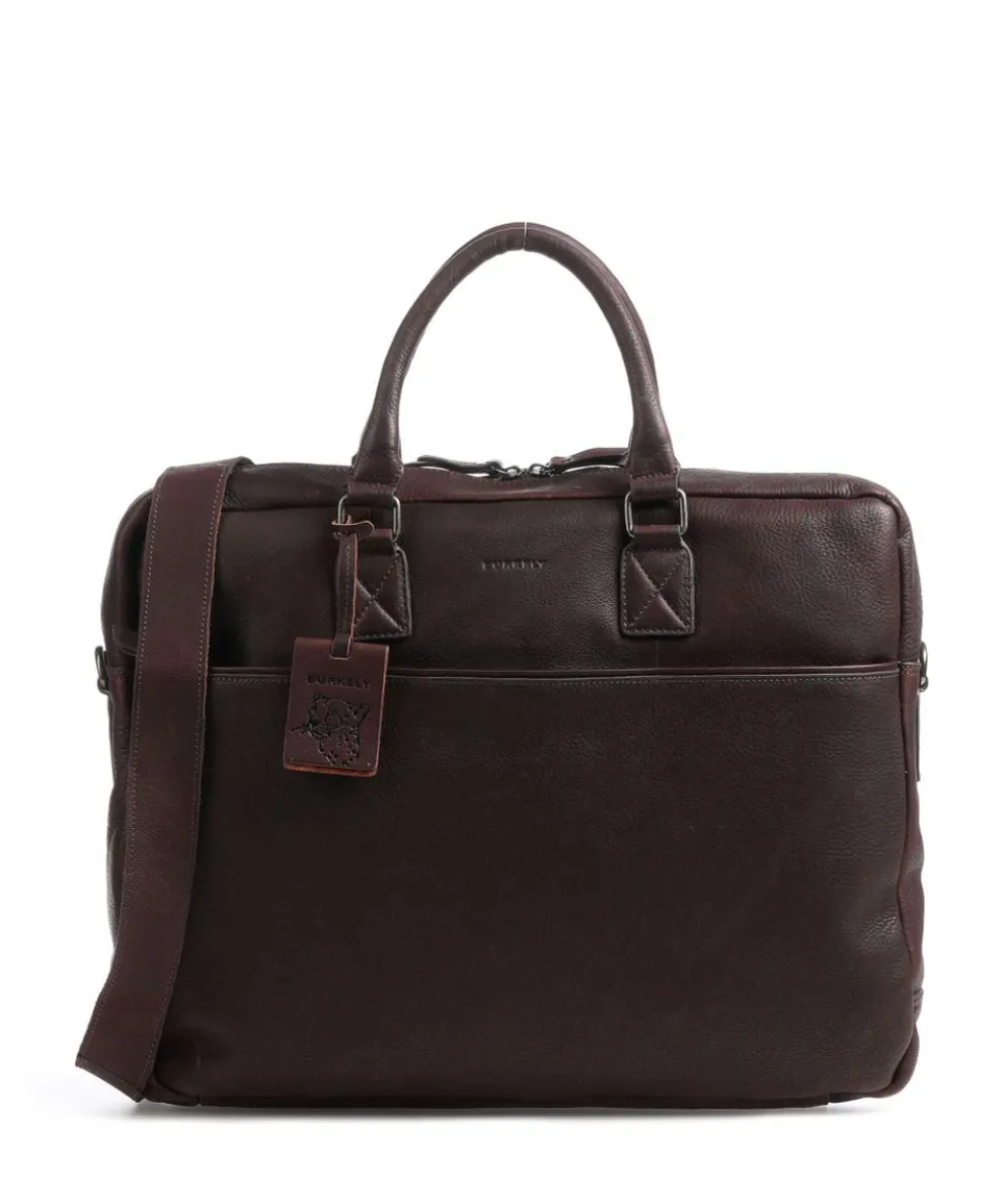 Antique Avery Briefcase 17″ grained leather mahogany