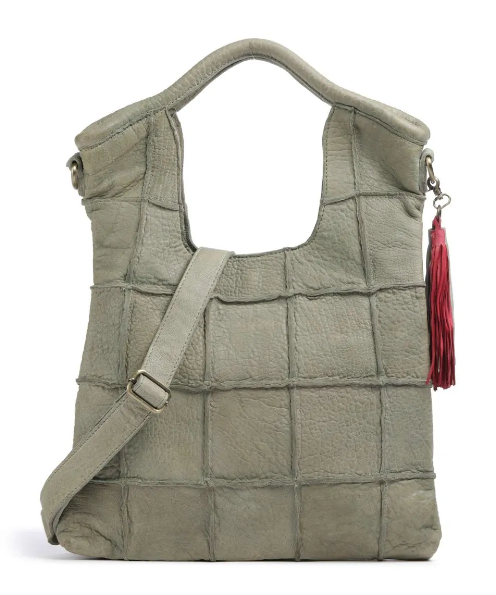Malvengasse 1 Tote bag sheepskin leather green