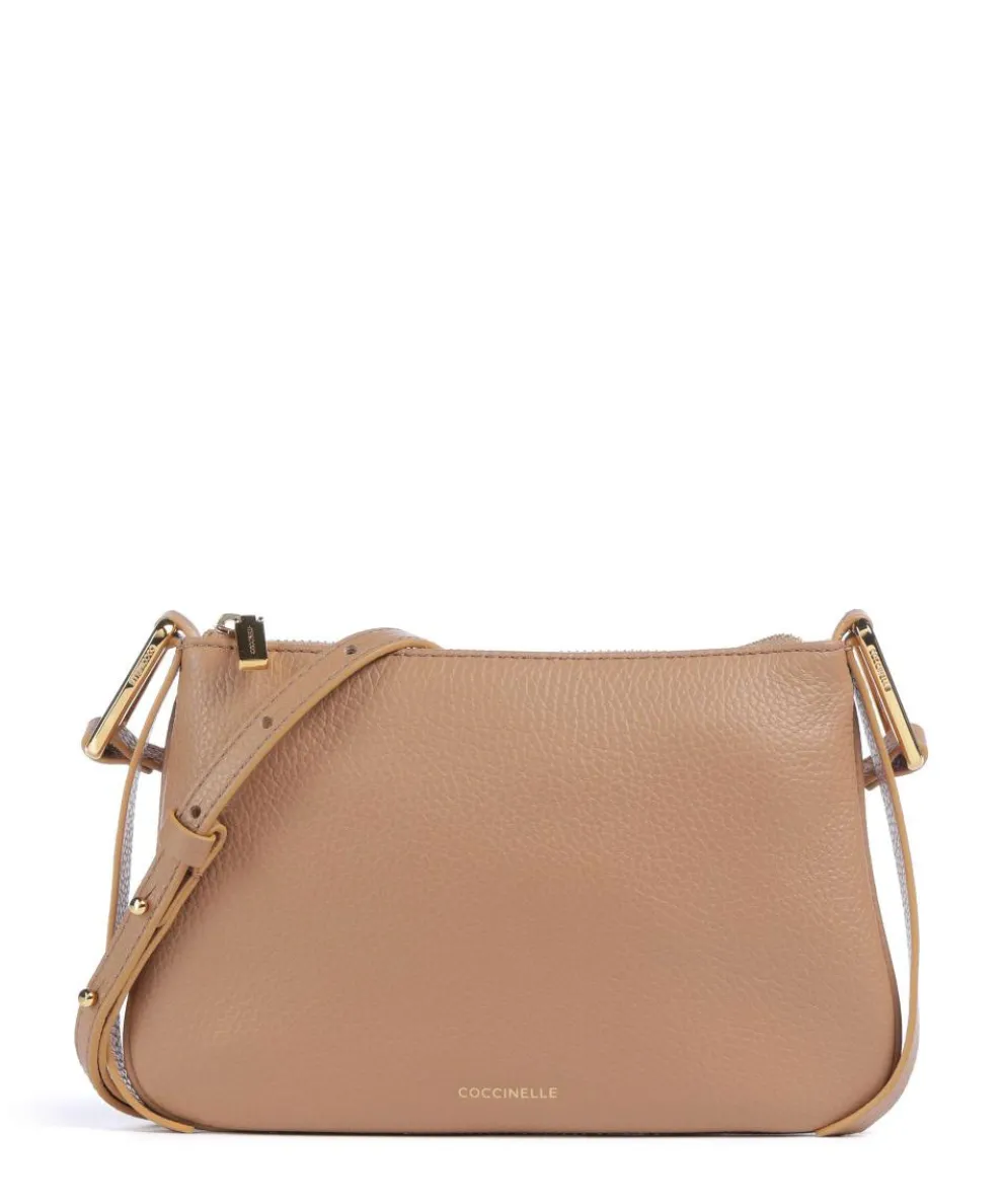 Magie Crossbody bag grained leather light brown