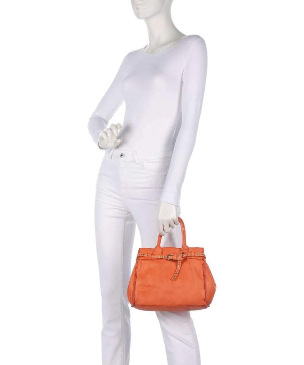 Handbag cow leather orange