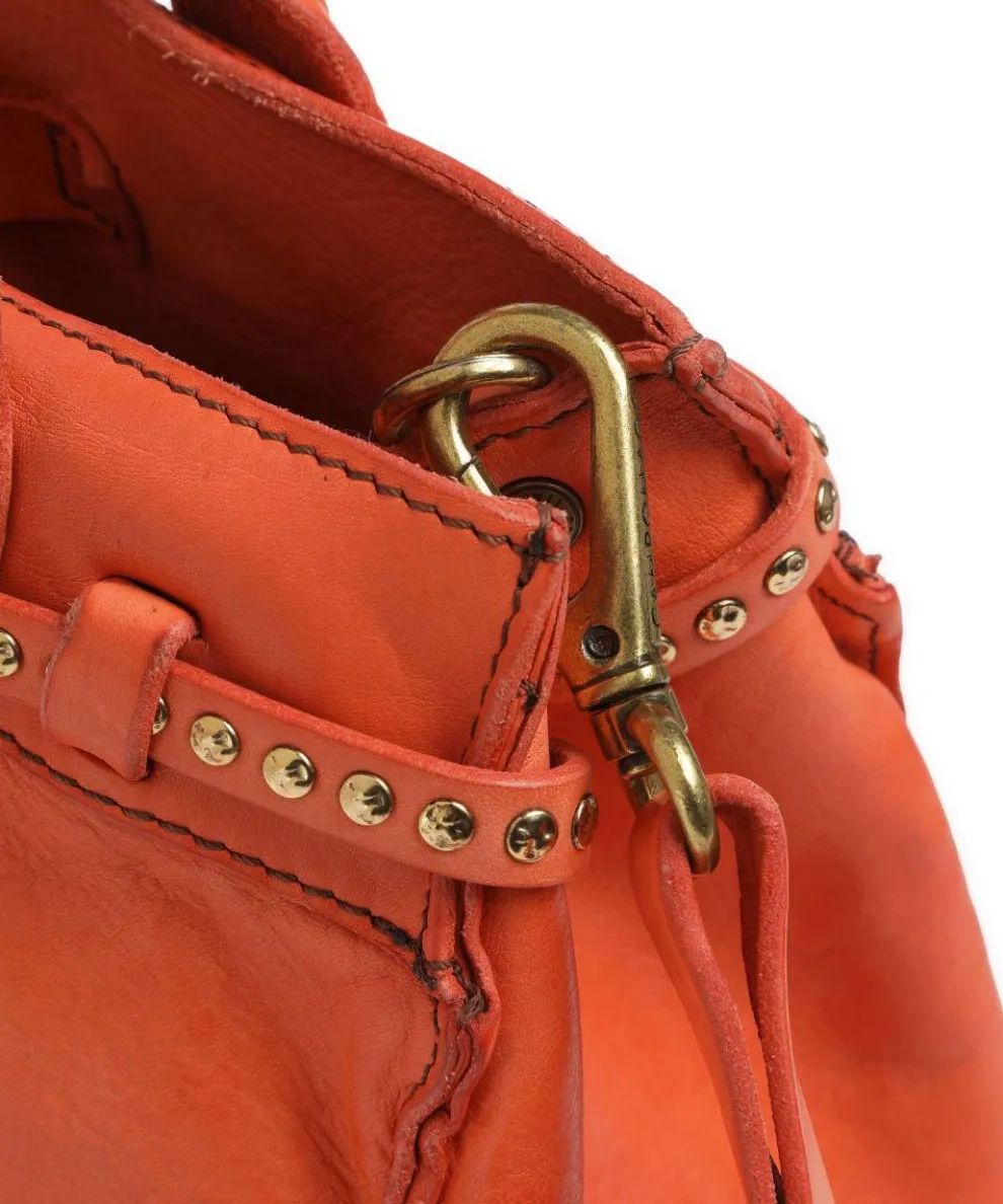 Handbag cow leather orange
