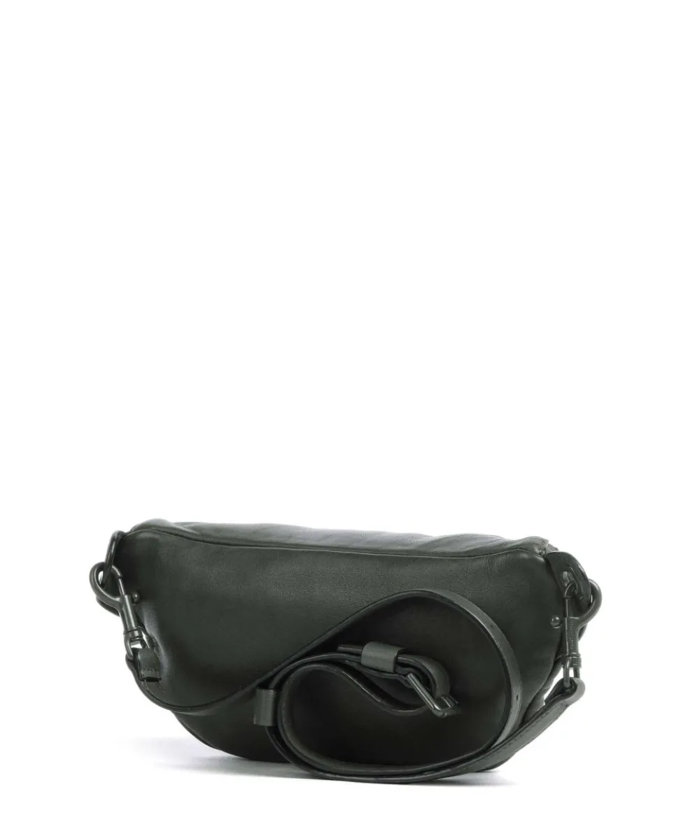 Tavia Sheep Natural Fanny pack grained cow leather dark green