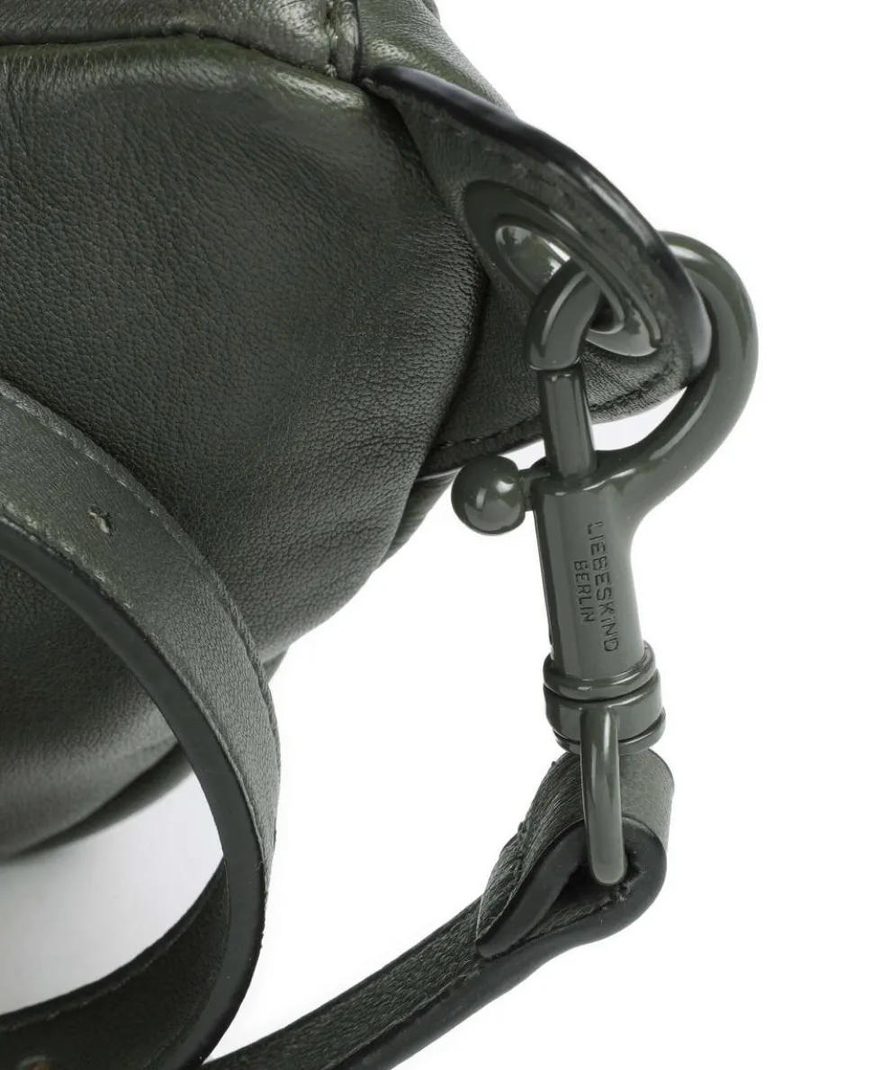 Tavia Sheep Natural Fanny pack grained cow leather dark green