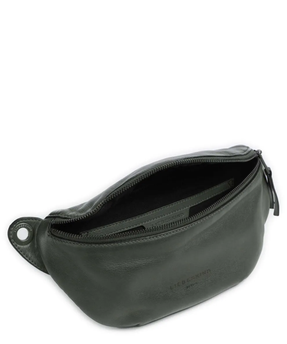 Tavia Sheep Natural Fanny pack grained cow leather dark green
