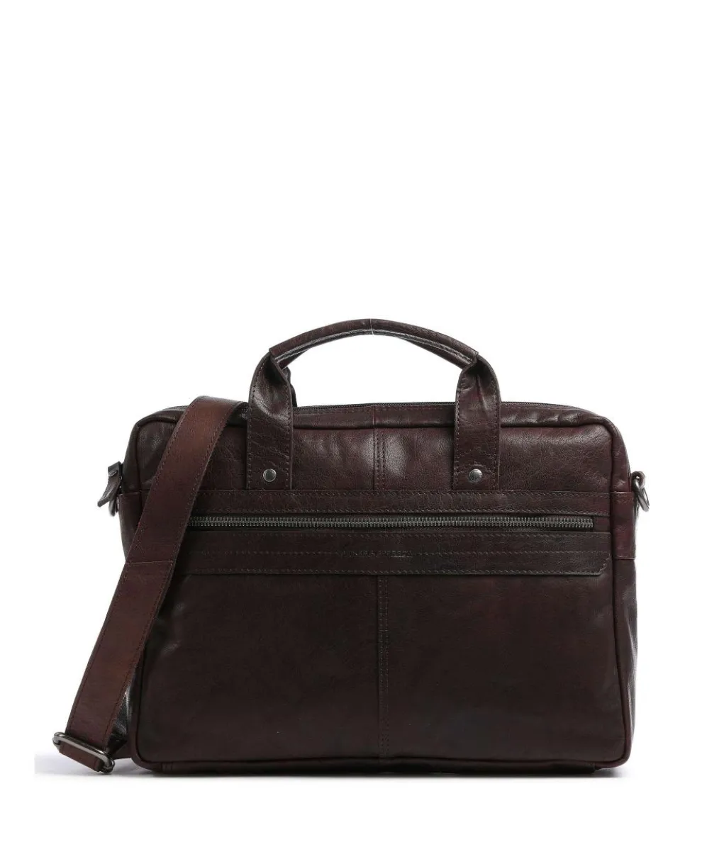 Bronco Briefcase 14″ buffalo leather dark brown