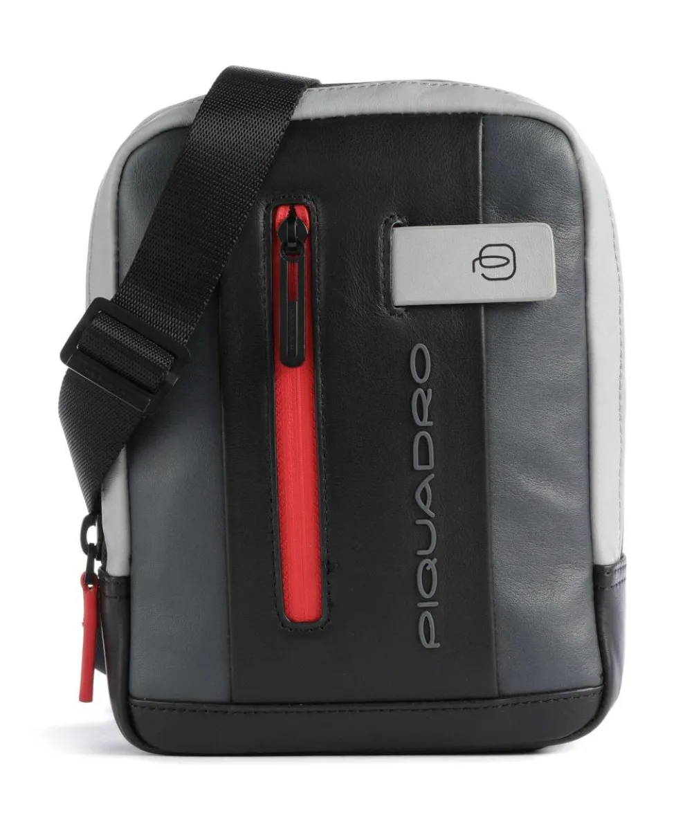 Urban Crossbody bag fine grain cow leather dark grey