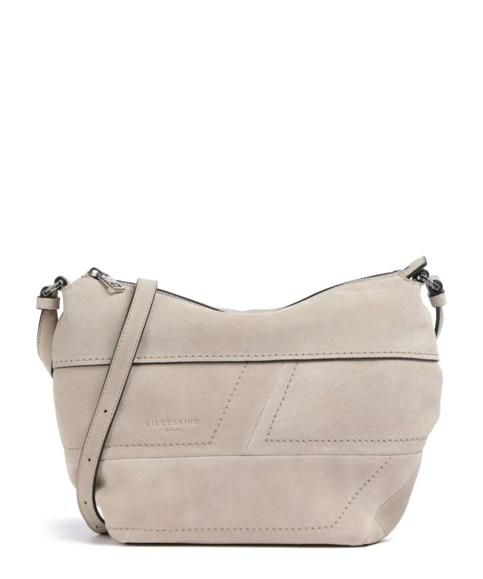 Edda Promo Suede S Crossbody bag brushed leather, fine grain leather beige