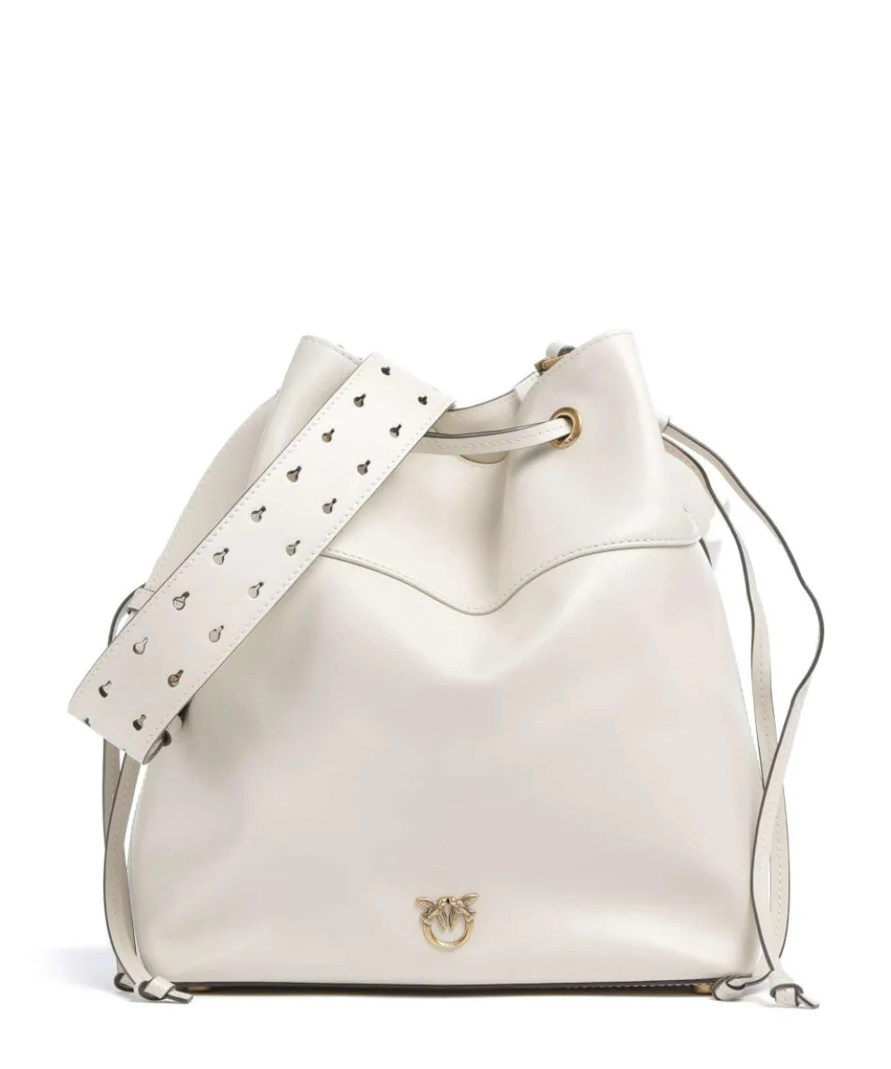 Secchiello Classic Bucket bag softly grained calfskin white