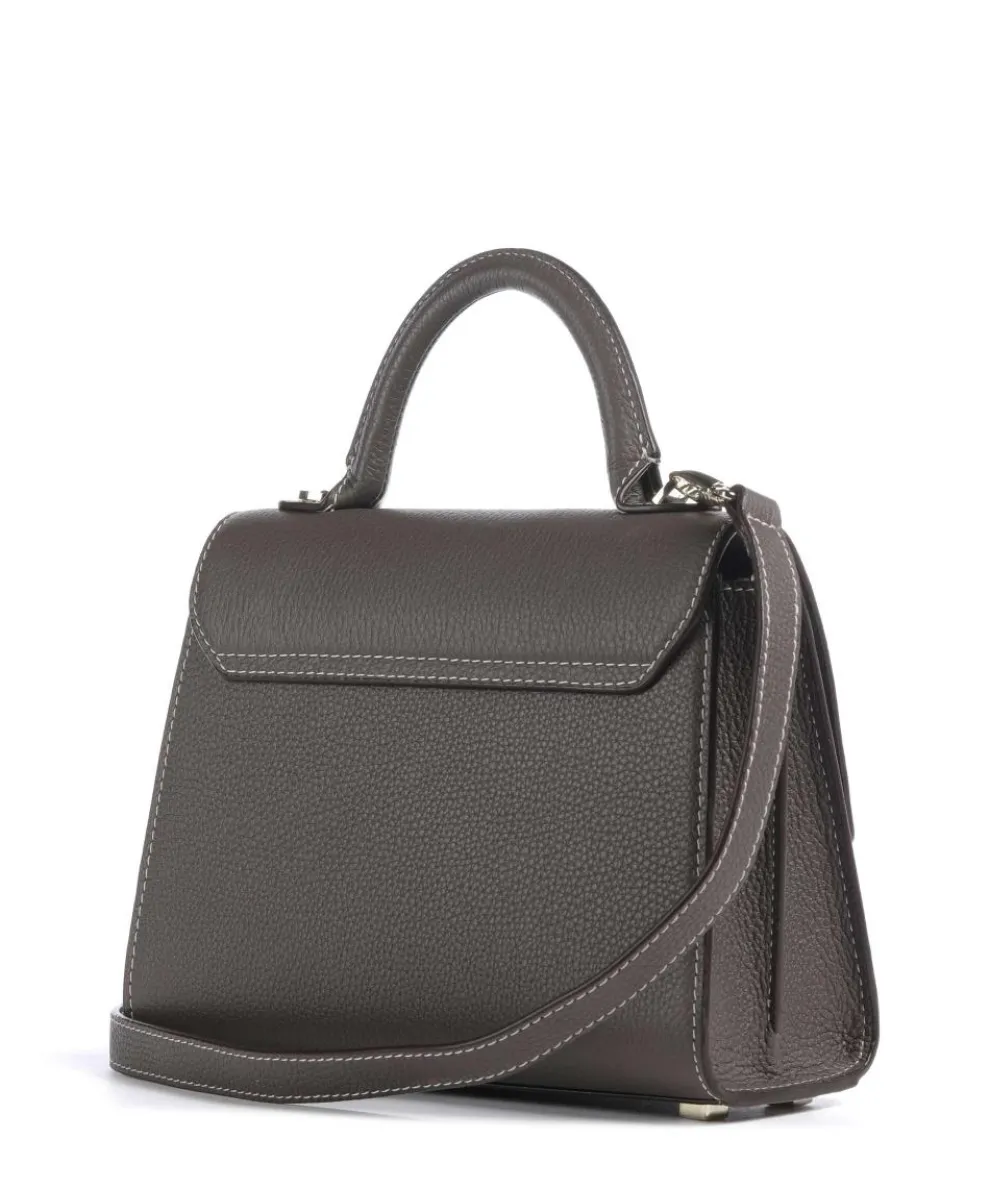 Farah S Handbag grained cow leather taupe