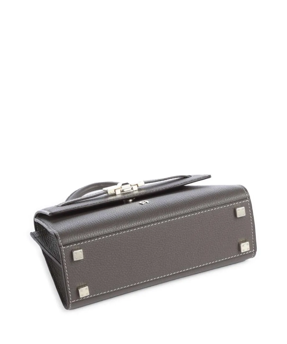 Farah S Handbag grained cow leather taupe