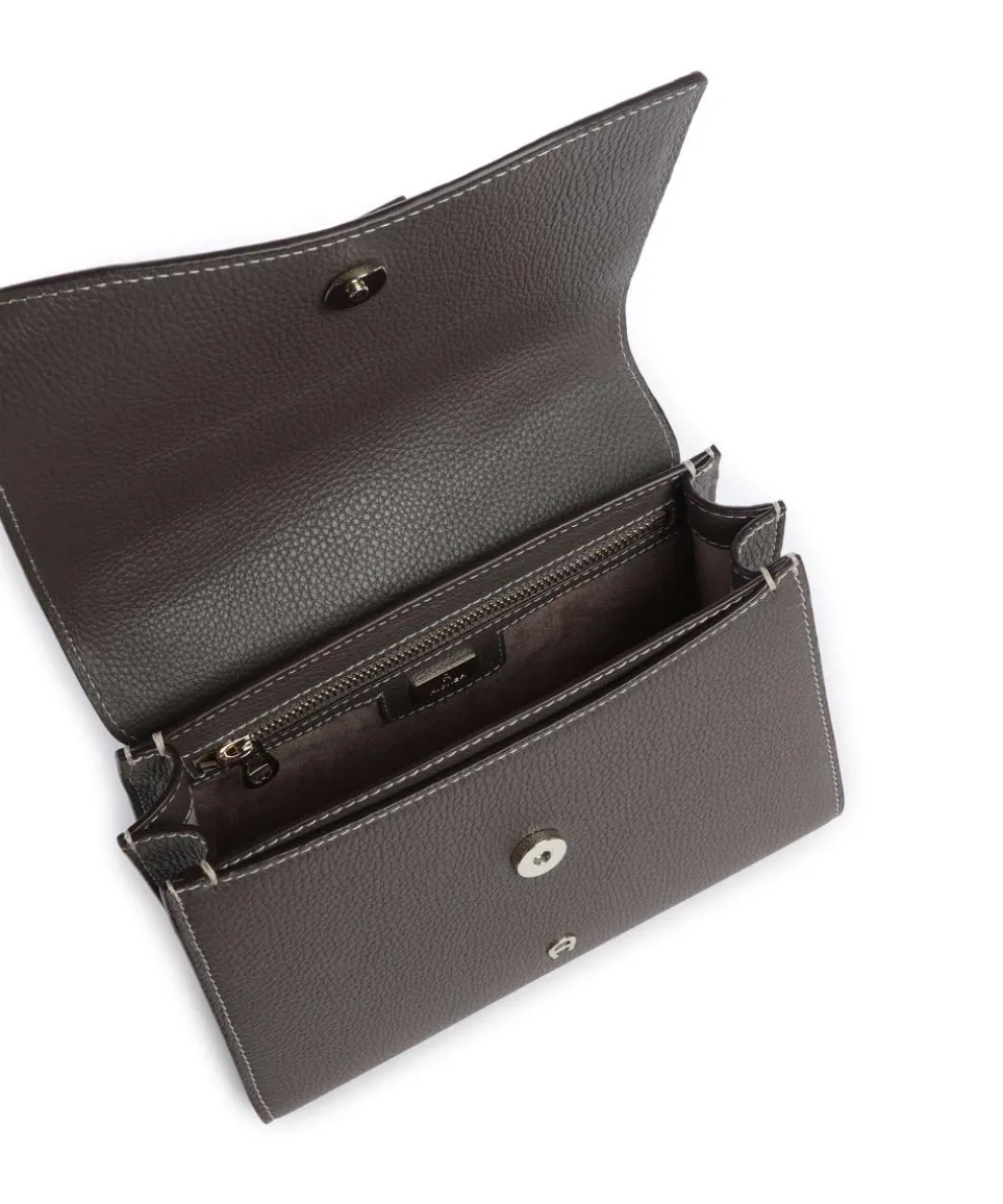 Farah S Handbag grained cow leather taupe