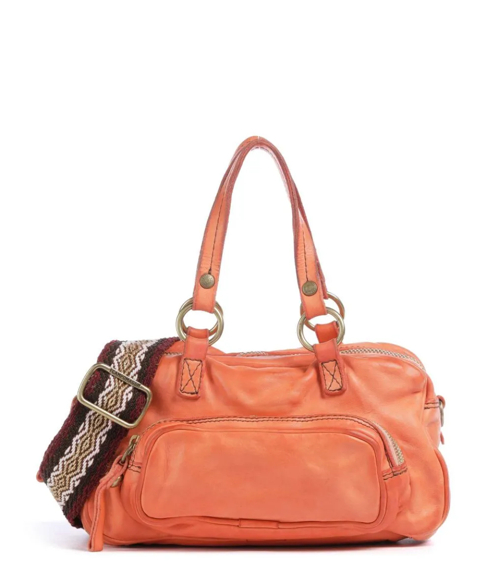 Handbag cow leather orange
