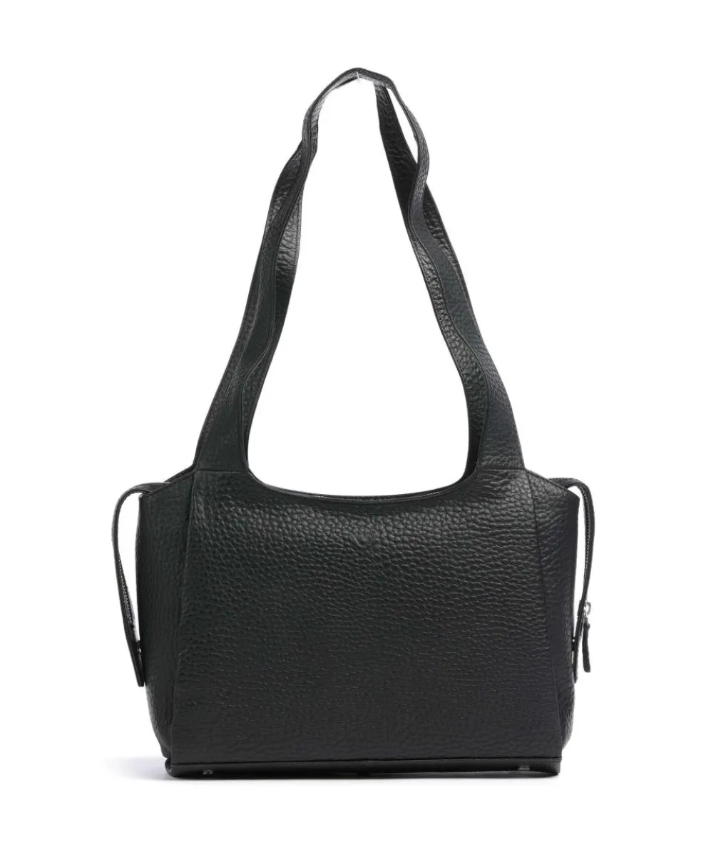 Hirsch Adelina Hobo bag grained leather black