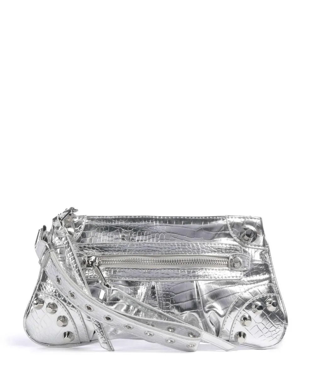 BDOVA Clutch bag imitation leather silver