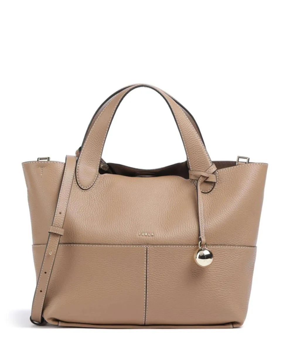 Primrose M Handbag grained leather light brown